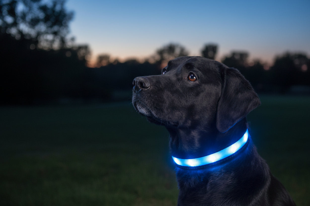Svítící LED obojek pro psy